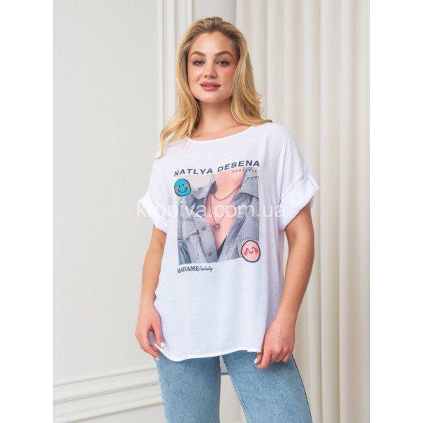 Жіноча футболка напівбатал льон оптом 180224-677