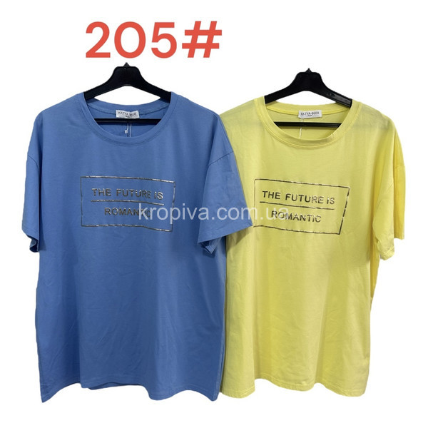 Женская футболка 205 батал микс оптом  (280124-477)