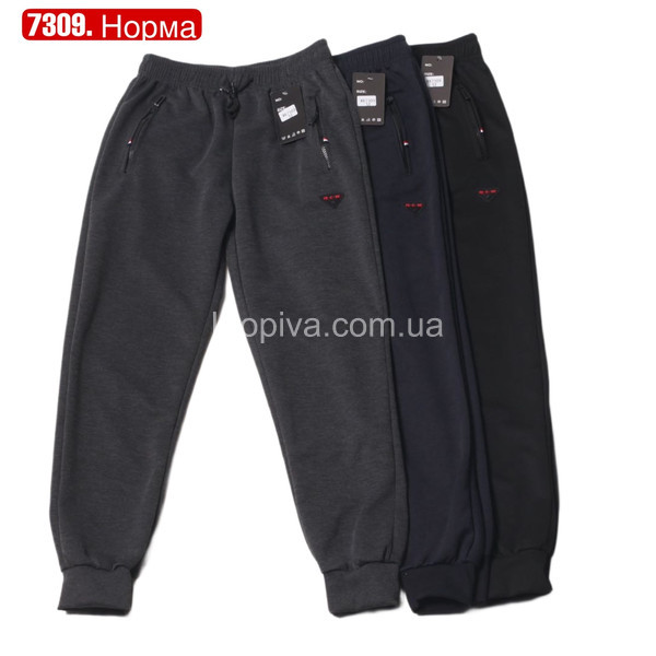 Мужские спортивные штаны манжет норма оптом  (110224-697)