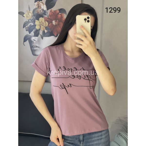 Женская футболка норма микс оптом 190424-464