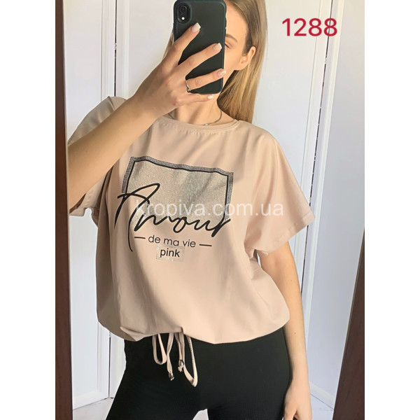 Жіноча футболка напівбатал мікс оптом 030524-506