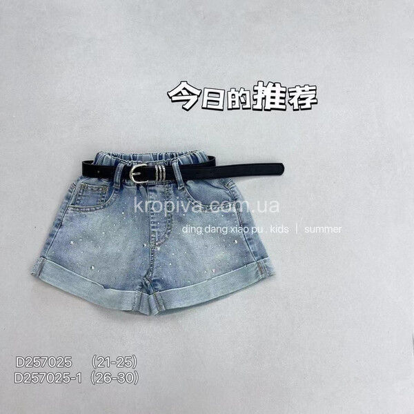 Дитячі шорти на дівчинку джинс оптом 250425-767