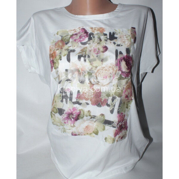 Женская футболка норма микс принт оптом 020525-0111