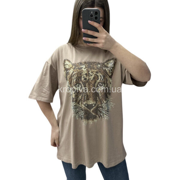 Жіноча футболка 25101 оверсайз оптом  (110625-688)