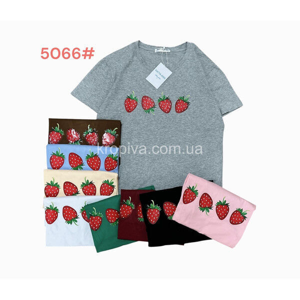 Женская футболка 5066 микс оптом 180525-65