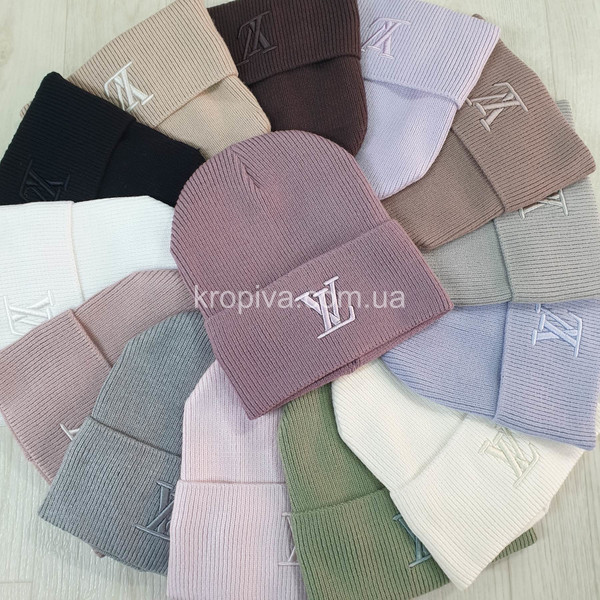 Женская шапка молодежная на флисе микс оптом 160925-702