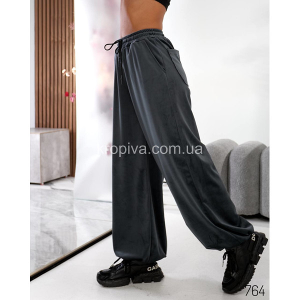 Женские спортивные штаны 764 велюр оптом 170925-638