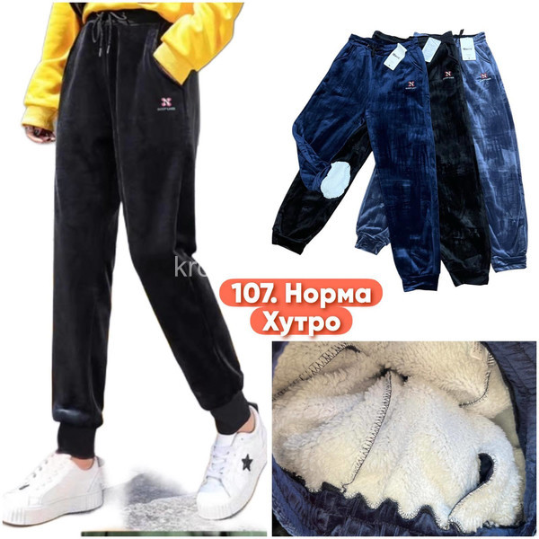 Женские спортивные штаны на меху микс оптом 021025-693