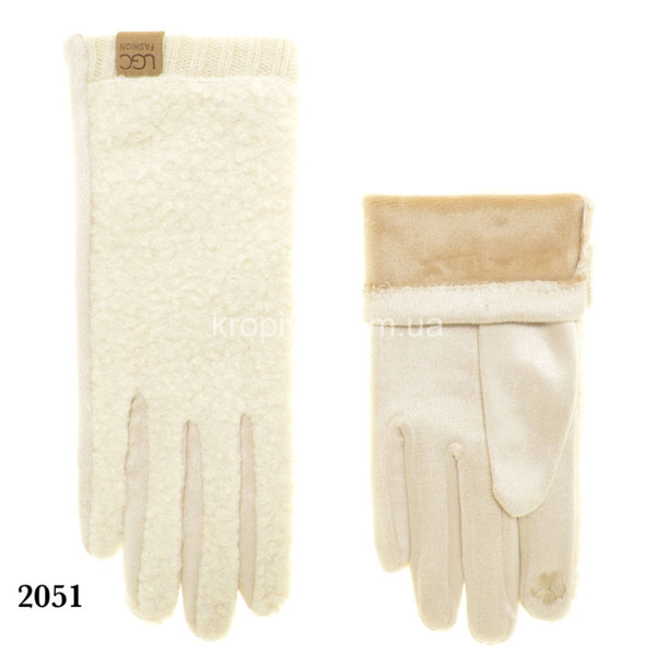 Перчатки женские 2051 ПЖМ микс оптом 261025-661