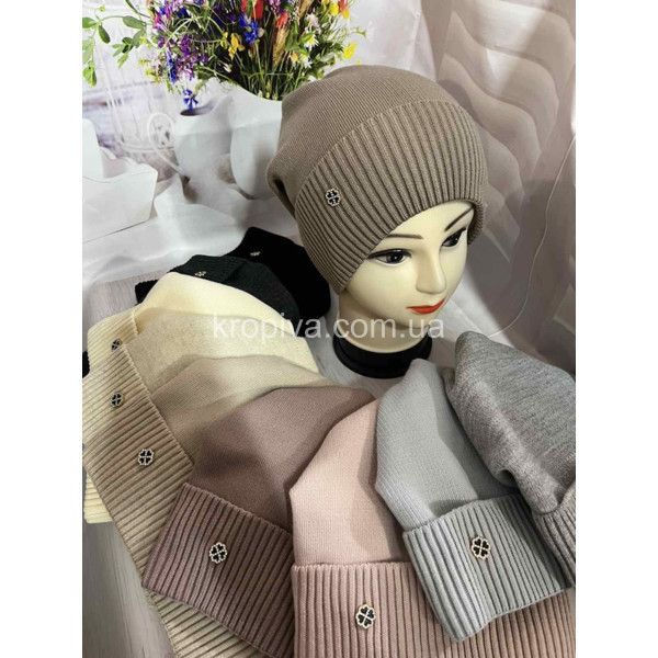 Женская шапка на флисе микс оптом 061125-716