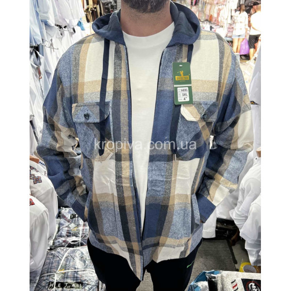 Мужская рубашка на меху змейка Турция оптом 081125-635