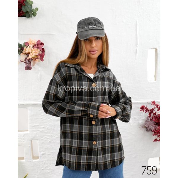 Женская рубашка 759 коттон оптом 091125-696