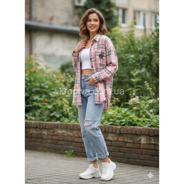 Женская рубашка оверсайз микс оптом 010326-671