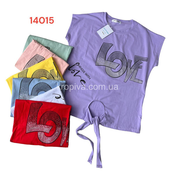Женская футболка 14015 норма микс оптом  (030523-267)