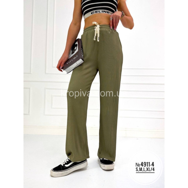 Жіночі брюки кльош рубчик норма 4911-4 оптом 110923-691