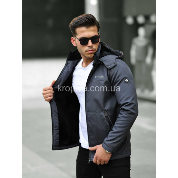 Мужская куртка зима Softshell на меху Турция оптом  (250923-678)