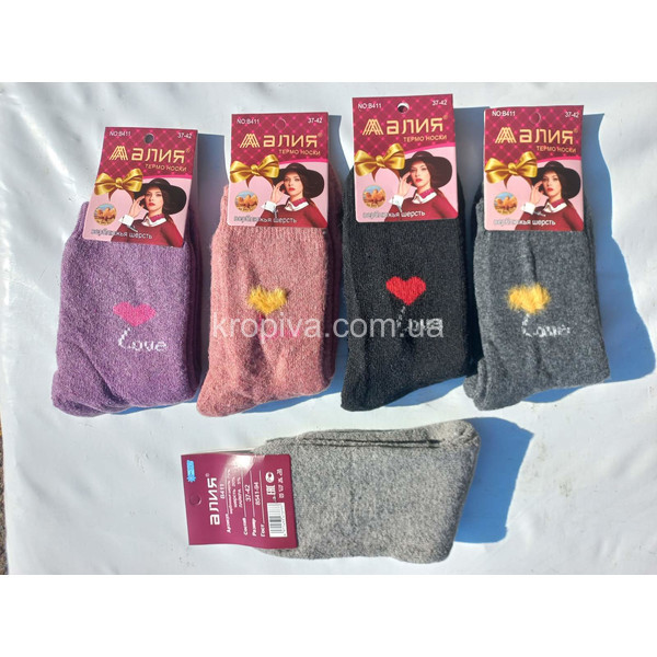 Жіночі шкарпетки вовна махра оптом  (151123-686)
