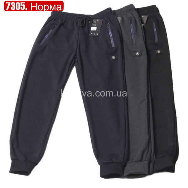 Мужские спортивные штаны манжет норма оптом  (110224-698)