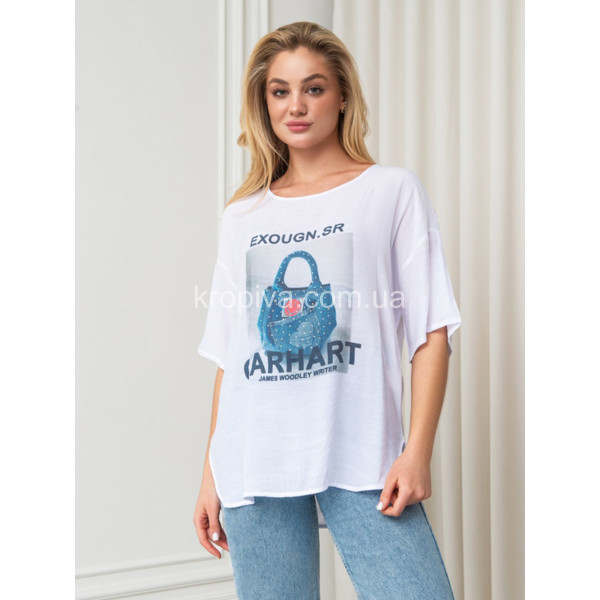 Жіноча футболка напівбатал льон оптом 180224-674