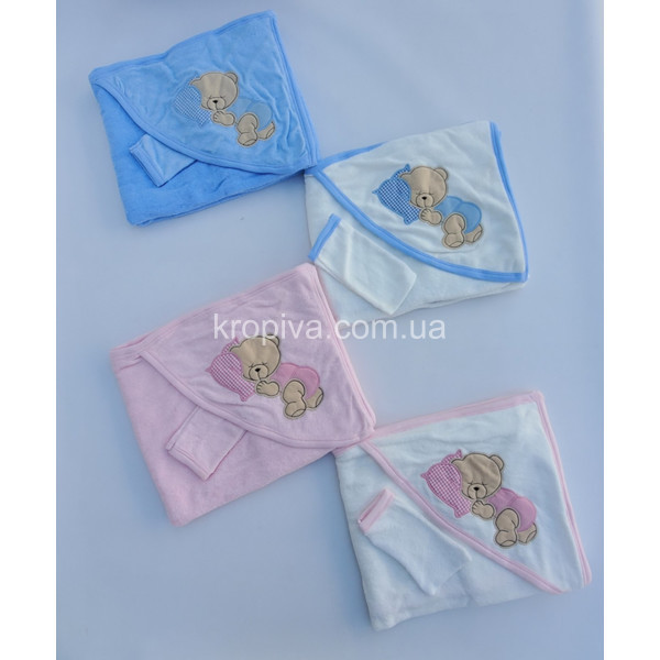 Детское полотенце для купания Турция микс оптом 090424-705
