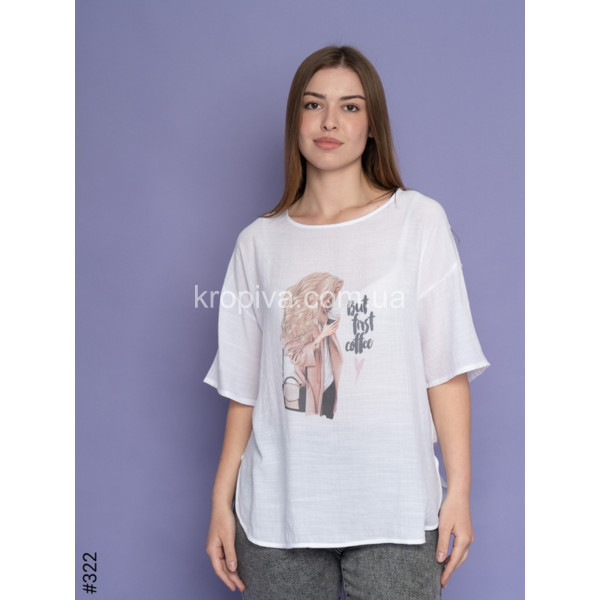 Жіноча футболка льон оптом  (100424-703)