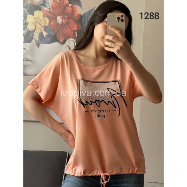 Жіноча футболка напівбатал мікс оптом 030524-501