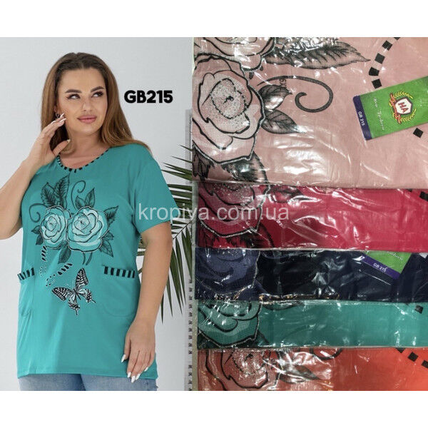Женская футболка полубатал микс оптом 230325-717