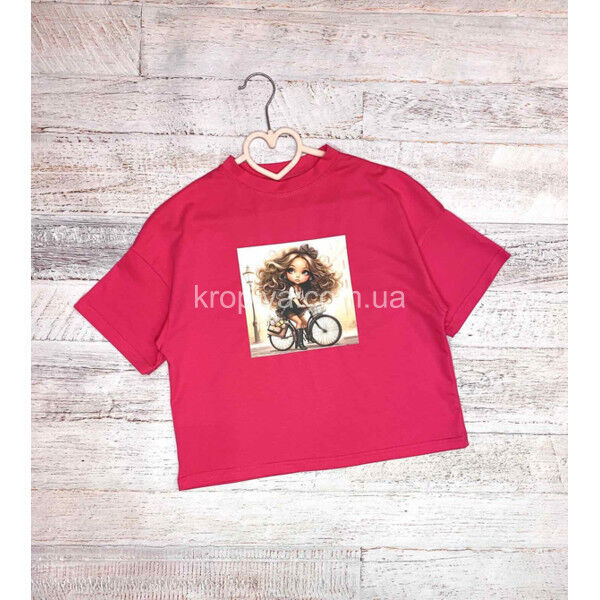 Детская футболка спущенный рукав принт оптом 230425-744