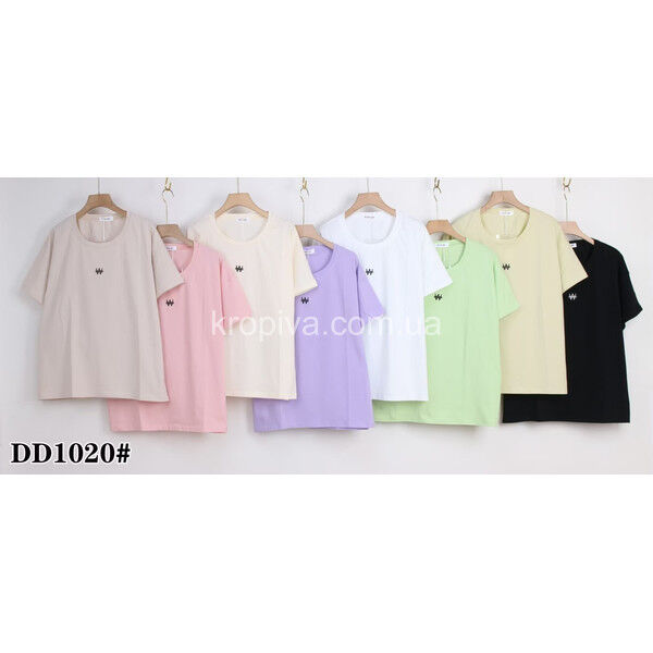 Женская футболка DD 1020 полубатал микс оптом 140525-043