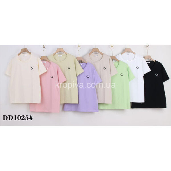 Женская футболка DD 1025 полубатал микс оптом 140525-049