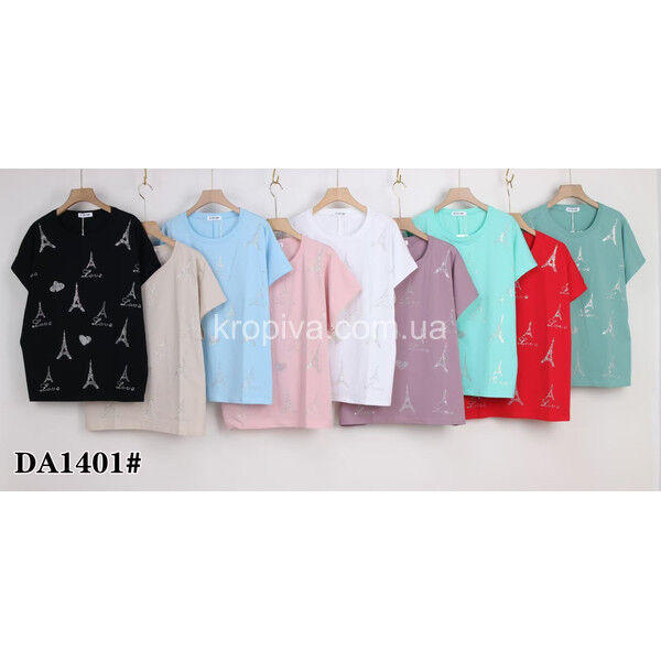 Женская футболка DА 1401 батал микс оптом 140525-0101