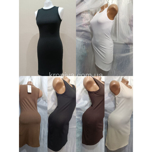 Женское платье 580 норма рубчик оптом 190625-663