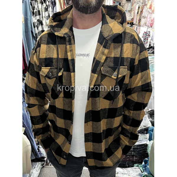 Мужская рубашка норма капюшон oversize Турция оптом 050925-649