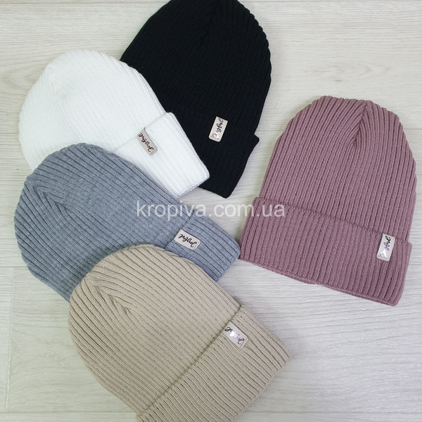 Женская шапка молодежная на флисе микс оптом 160925-693