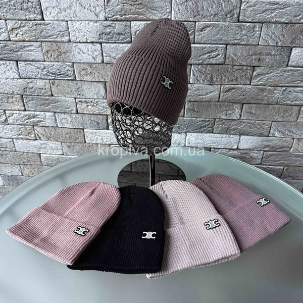 Жіноча шапка в'язана одинарна оптом 151025-100
