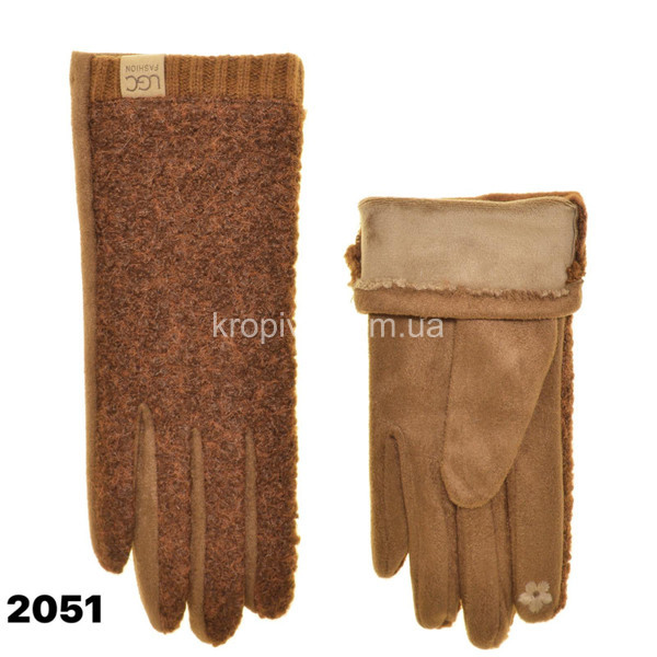 Перчатки женские 2051 ПЖМ микс оптом 261025-662