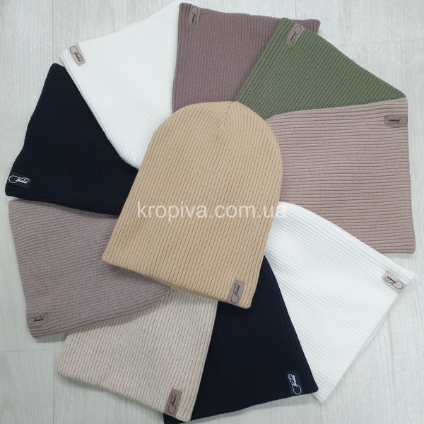 Женская шапка одинарная микс оптом 061125-707