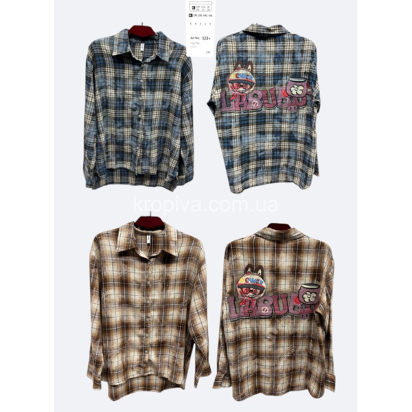 Женская рубашка 523 батал оптом 071225-0182