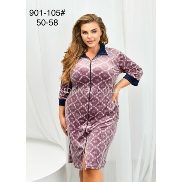 Женский халат длинный рукав оптом 081225-18