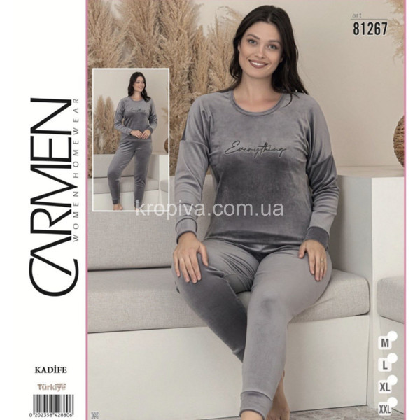 Женская пижама велюр Турция оптом 091225-727