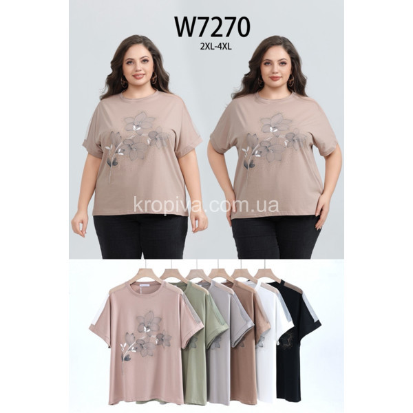 Женская футболка полубатал микс оптом 090326-784