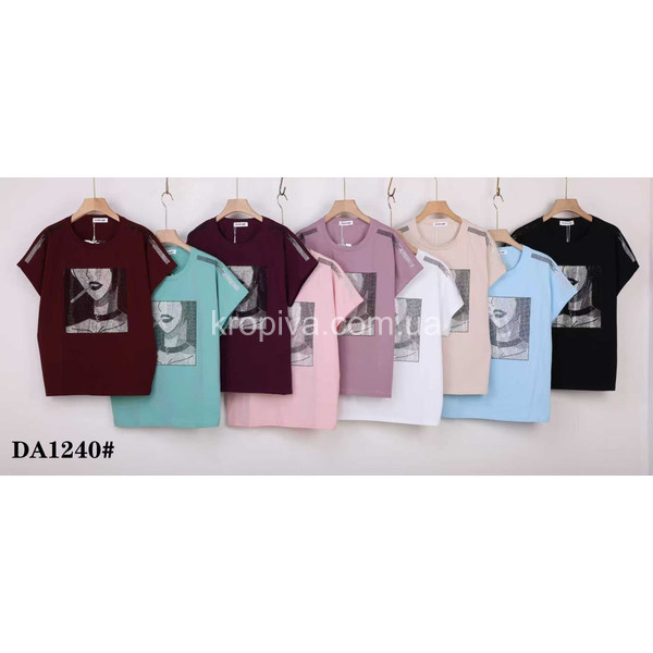 Женская футболка батал микс оптом 120326-672