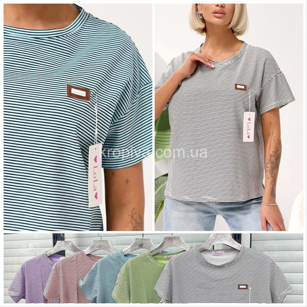 Жіноча футболка напівбатал мікс оптом  (050426-631)