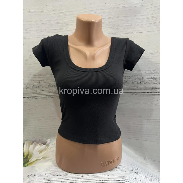 Женская футболка рубчик норма Турция оптом 030523-690