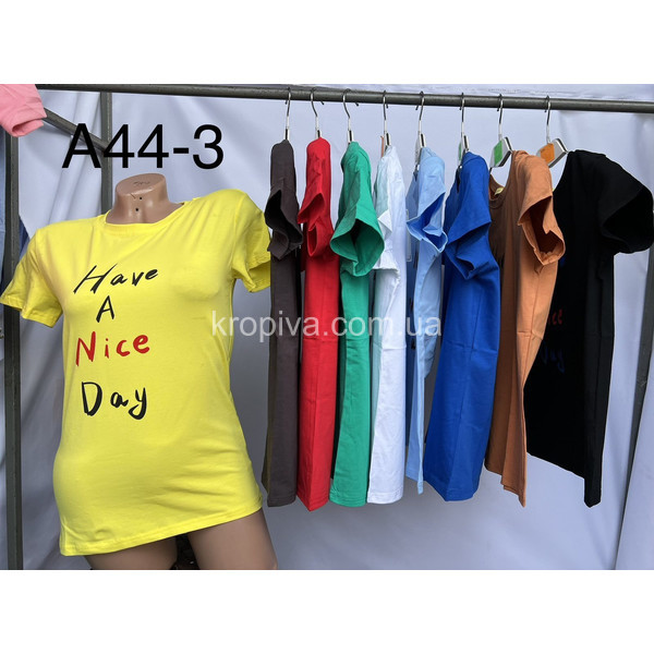 Жіноча футболка норма 44 Туреччина мікс оптом  (080523-746)
