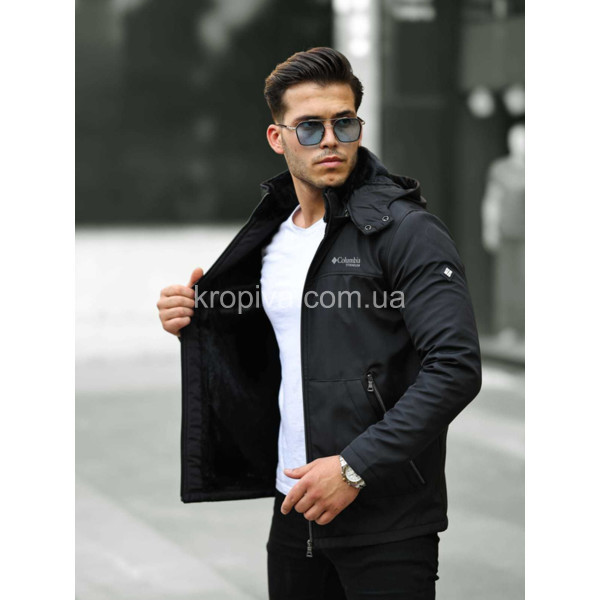 Мужская куртка зима Softshell на меху Турция оптом 250923-679