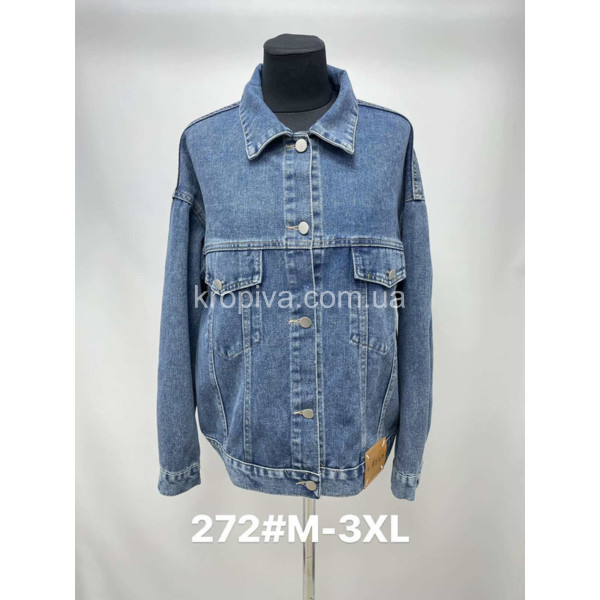 Женская куртка джинс норма оптом 270124-654