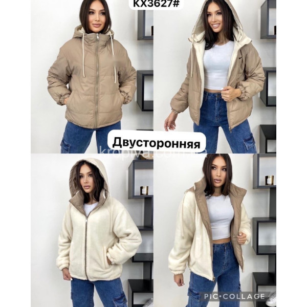 Жіноча куртка двостороння весна норма оптом 280124-489