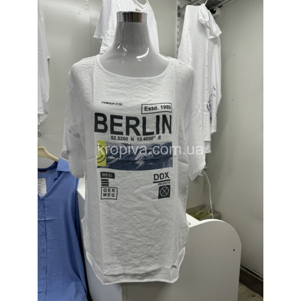 Женская футболка лен оптом  (110224-622)