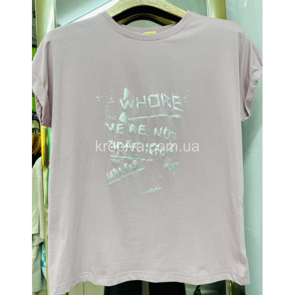 Жіноча футболка напівбатал мікс оптом  (020424-764)